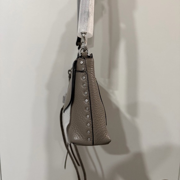 NWT Rebecca Minkoff Darren Top Zip Crossbody / Shoulder Bag (Taupe) - Picture 3 of 4